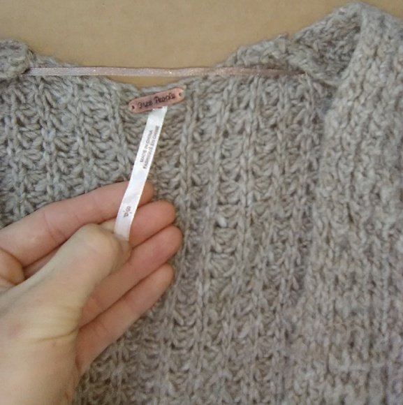 Free People waffle knit bat wing cardigan - Picture 6 of 8